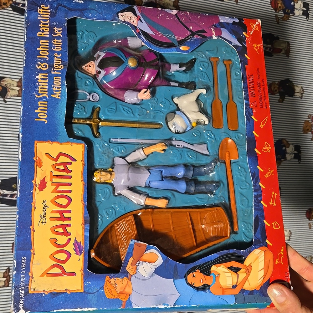 Vintage Pocahontas John Smith & John Ratcliffe playset